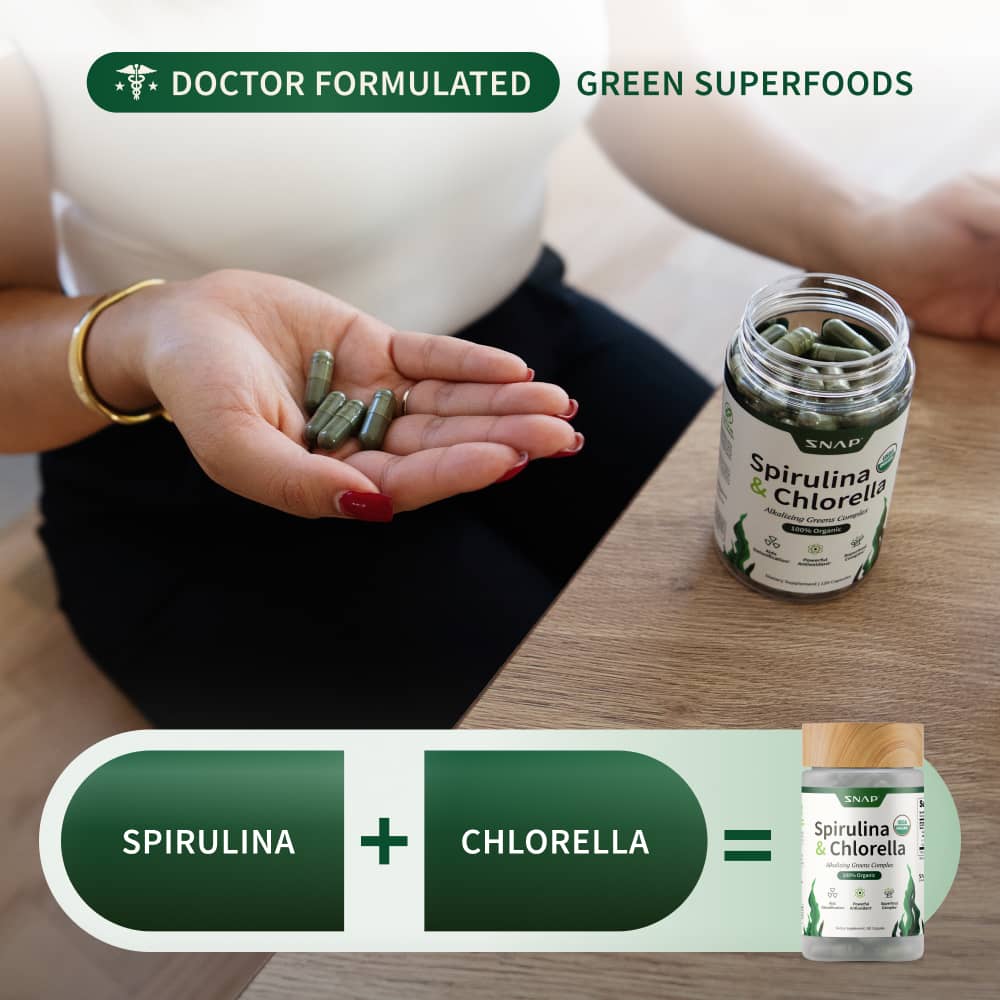 Spirulina + Chlorella - Alkalizing Greens Complex