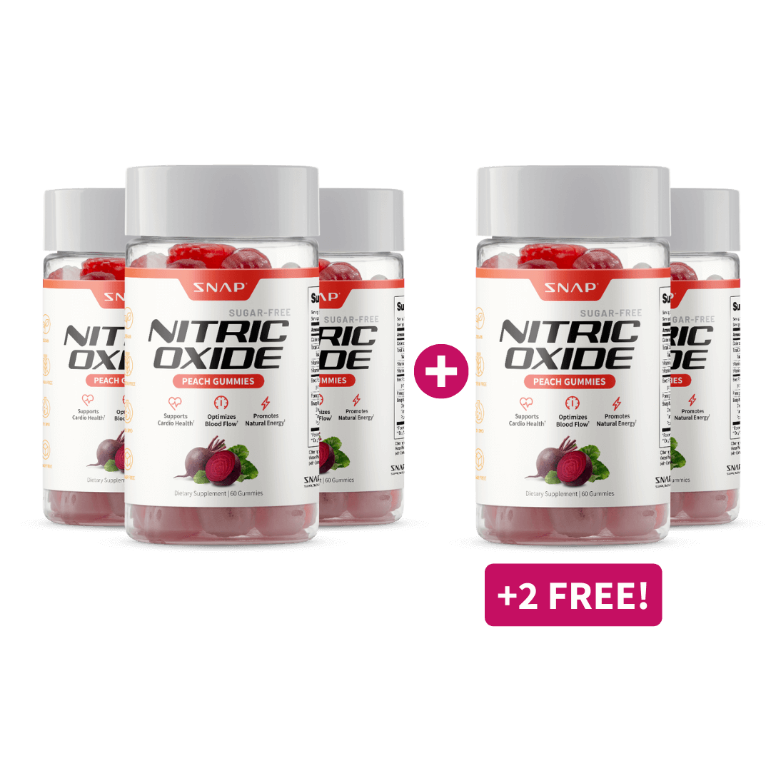 Nitric Oxide Gummies (Peach Flavor) - Buy 3, Get 2 FREE!