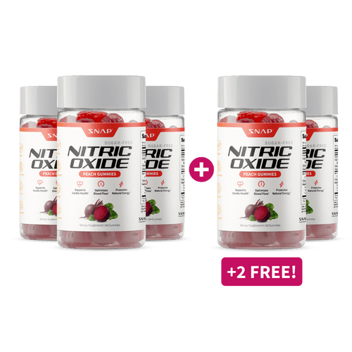 Nitric Oxide Gummies (Peach Flavor) - Buy 3, Get 2 FREE!