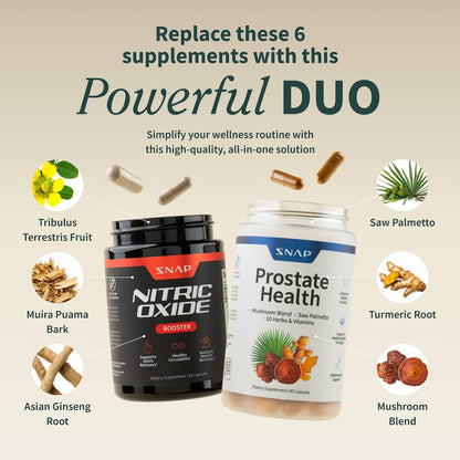 Prostate Health + Nitric Oxide - Buy 5, Get 3 FREE!