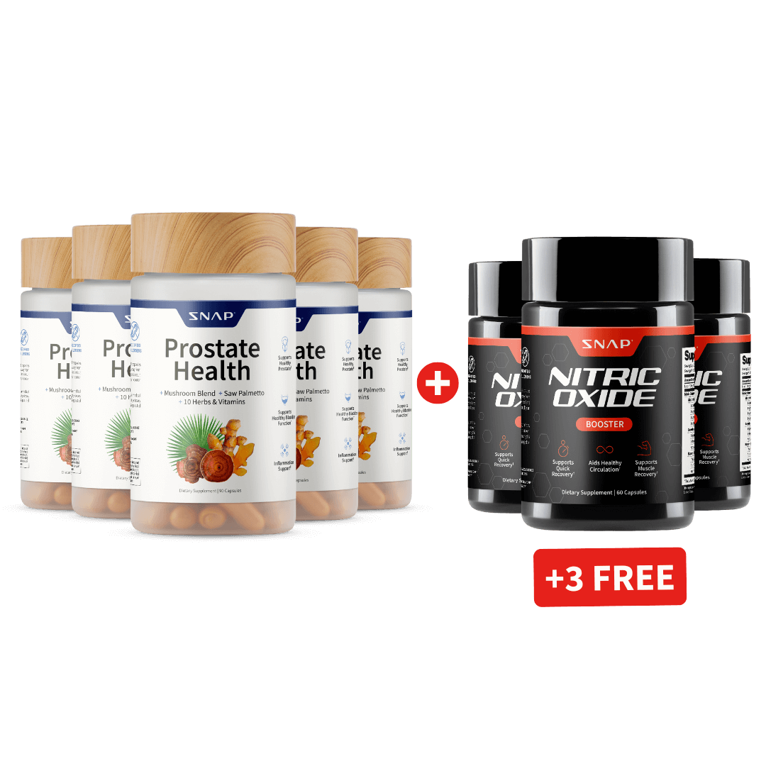 Prostate Health + Nitric Oxide - Buy 5, Get 3 FREE!