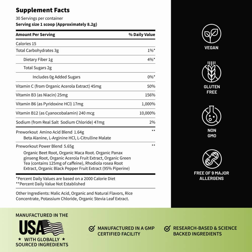Nitric Oxide Organic Beets Pre-Workout