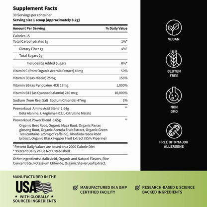 Nitric Oxide Organic Beets Pre-Workout