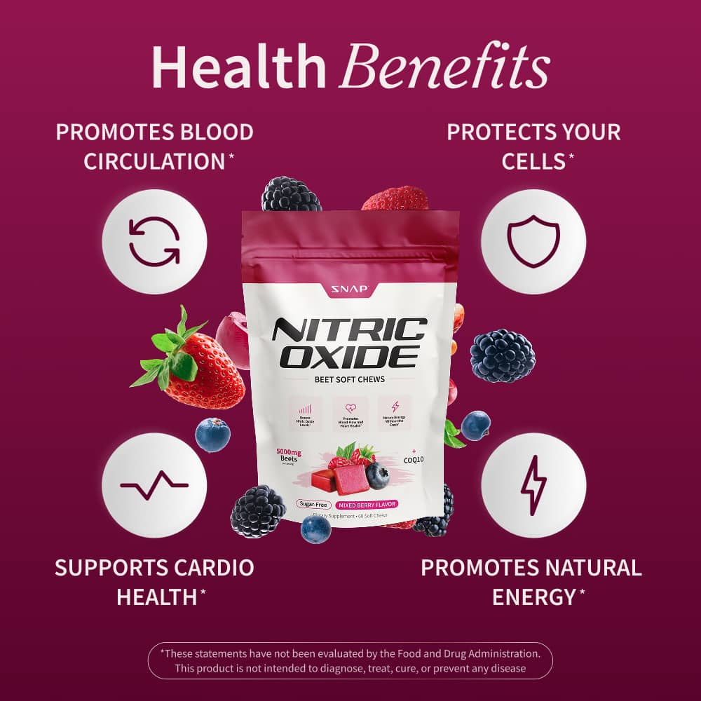Nitric Oxide Beet Soft Chews - Buy 2, Get 1 Free!
