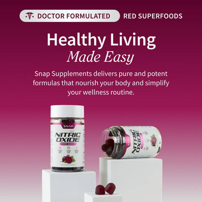Nitric Oxide Gummies - Cherry Flavor - Buy 3 Get 2 FREE!